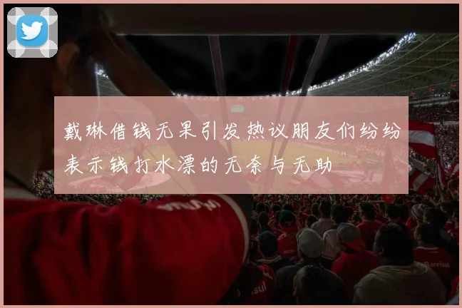 戴琳借钱无果引发热议朋友们纷纷表示钱打水漂的无奈与无助